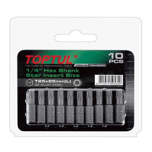   1/4" L25 T40 10.   FSEA0840G TOPTUL
