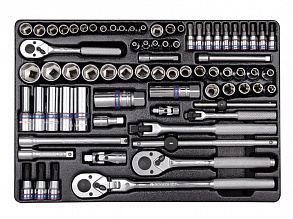Набор торцевых головок 1/4 "+3/8" DR 75 ед. в ложементе 9-5575MR KING TONY
