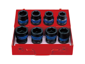 Набор головок ударных 1" 8 ед. 6-ти гранные, 24-41мм 8410MP KING TONY