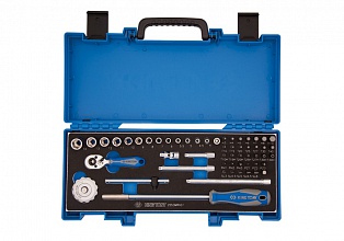 Набор головок 1/4" 55 ед. 6-ти гранные, (4-14mm) 2553MRV01 KING TONY