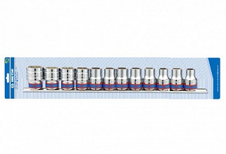 Набор головок 1/2" 8 ед. 6-ти гранные, (10-24mm) на планке 4312MR8 KING TONY