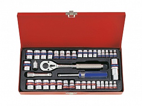 Набор головок 1/4" 3/8" 39 ед., дюймовые+метрические 5039CR KING TONY