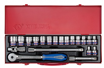 Набор головок 1/2" 20 ед. 6-ти гранные, (8-27mm) 4320MR KING TONY