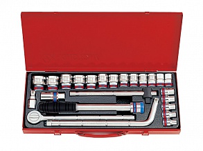 Набор головок 1/2" 24 ед. 12-ти гранные,короткие, дюймовые 4024SR KING TONY