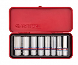 Набор головок 3/8" 8 ед. 6-ти гранные,длинные, дюймовые 3508SR KING TONY