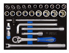 Набор торцевых головок 1/2" 27 предметов (EVA ложемент) 9-4527MRV02 KING TONY