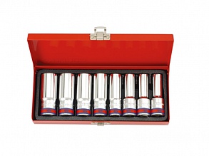 Набор головок 1/2" 8 ед. 12-ти гранные,длинные, дюймовые 4208SR KING TONY