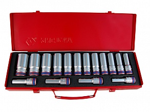 Набор головок 1/2" 16 ед. 12-ти гранные, длинные (10-32mm) 4216MR KING TONY