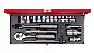 Набор головок 3/8" 20 ед. 6-ти гранные, (6-22mm) 3520MR KING TONY