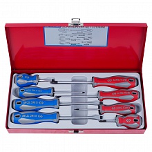 Набор отверток в коробке, 8 предметов в металлической коробке 33108MR KING TONY