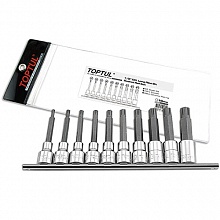 Набор бит впрессованных в головку 1/2" 10ед. GAAG1003 TOPTUL