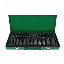 Набор головок ударных 1/2" 8-32мм 32ед. короткие+длинные GDAD3201 TOPTUL