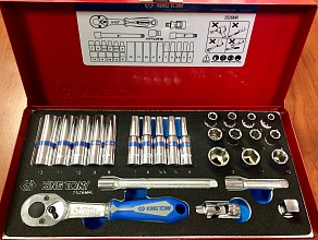 Набор головок 1/4" 26 ед. 6-ти гранные, (4-13mm) 2526MRL KING TONY