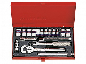 Набор головок 1/4" 18 пр. (4-12mm) 2519MR KING TONY