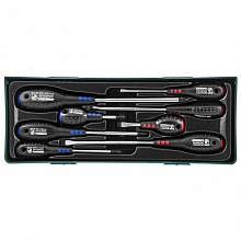 Набор отверток шлиц и крест " FULL STAR" SL 6,5х38-6,5х150  PH 8 пр., D04PP08SP JONNESWAY