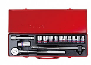 Набор головок 1/2" 14 ед. 12-ти гранные,короткие, дюймовые 4014SR KING TONY