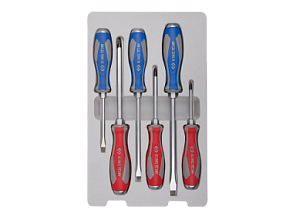 Набор отверток в коробке, силовые, 6 предметов 30206MR KING TONY