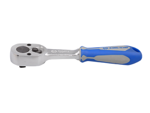 Трещотка 1/4", 140 мм, 24 зубца, флажковая, фиксатор 2779-55G KING TONY