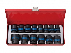 Набор головок ударных 1/2" 14 ед. 6-ти гранные, 10-27 мм 4414MP KING TONY