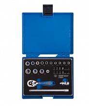 Набор головок 1/4" 29 ед. 6-ти гранные, (4-14mm) 2528MRV KING TONY