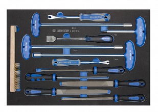 Набор инструмента комбинированный, торцевых отверток, съемники клипс, 13 предметов (EVA ложемент) 9-90413TQV KING TONY