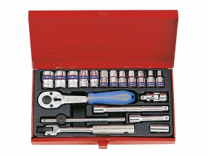 Набор головок 1/4" 19 ед. 12-ти гранные (4-13mm) 2021MR KING TONY